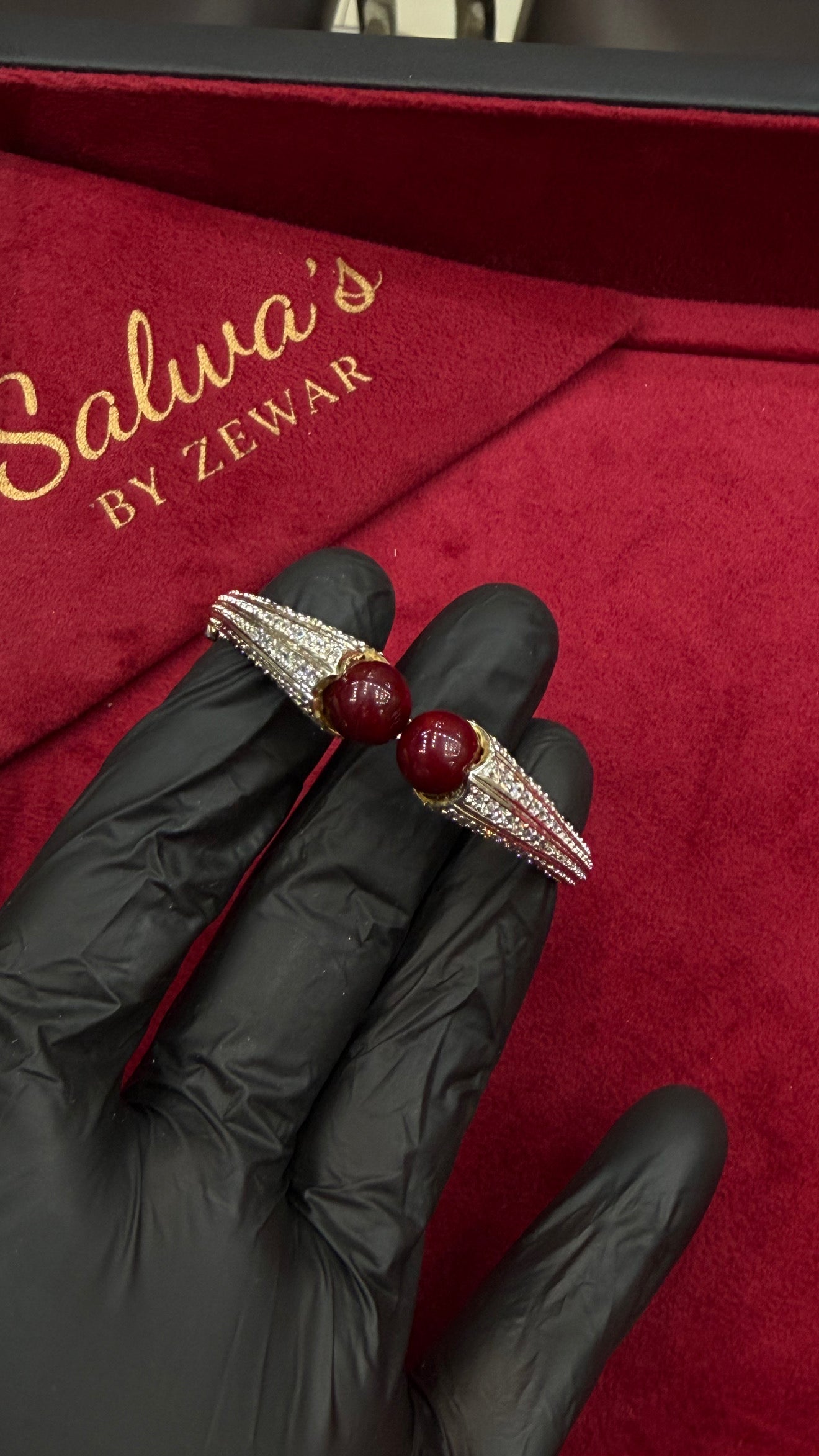 Ruby Zircon kara braclet