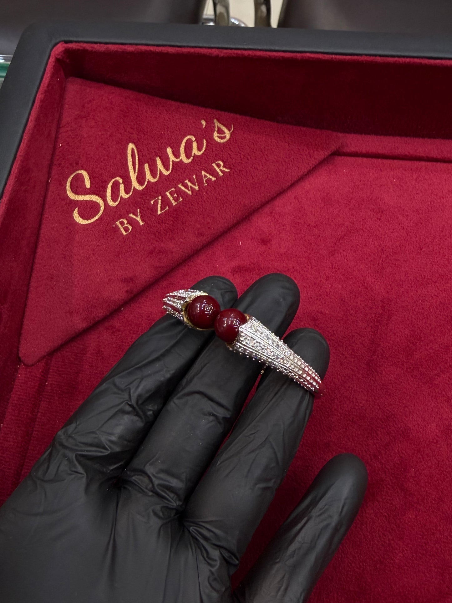 Ruby Zircon kara braclet